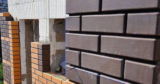 Фасады домов из кирпича в Таганроге: качественная кладка от 1145 рублей