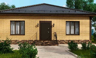 Проекты одноэтажных домов из кирпича | Строй-Тгн - Таганрог от 3644 рублей